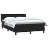 vidaXL Sommier &agrave; lattes de lit avec matelas noir 160x220 cm velours