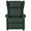 vidaXL Fauteuil de massage Vert fonc&eacute; Tissu