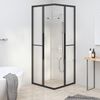 vidaXL Cabine de douche ESG d&eacute;poli 80x80x180 cm Noir