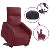 vidaXL Fauteuil inclinable rouge bordeaux tissu