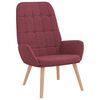 vidaXL Fauteuil relaxant en tissu rouge vin