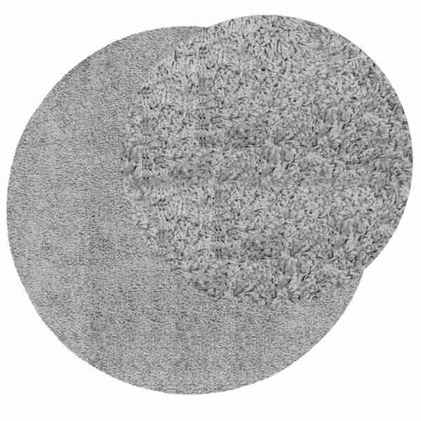 vidaXL Tapis shaggy PAMPLONA poils longs moderne gris &Oslash; 200 cm