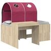 vidaXL Lit avec Tunnel 3 pc Ch&ecirc;ne Sonoma et rouge Bois d'ing&eacute;nierie