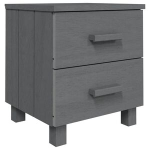 vidaXL Table de chevet HAMAR Gris fonc&eacute; 40x35x44,5 cm Bois pin massif