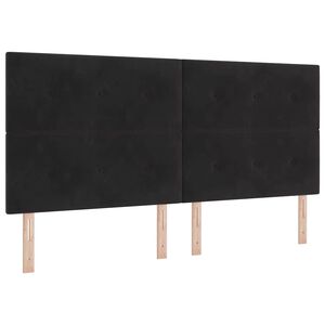 vidaXL T&ecirc;te de lit avec t&ecirc;te de lit Noir 200 cm Cuir synth&eacute;tique