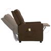 vidaXL Fauteuil de massage Marron fonc&eacute; Tissu