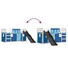 vidaXL Lit superposé sans matelas avec toboggan et rideaux 90x200 cm