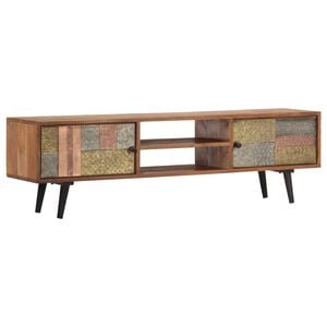 vidaXL Meuble TV 140x30x40 cm Bois solide d'acacia