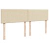 vidaXL Sommier &agrave; lattes de lit avec matelas Cr&egrave;me 180x200 cm Tissu