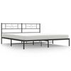 vidaXL Cadre de lit m&eacute;tal sans matelas et t&ecirc;te de lit noir 180x200 cm