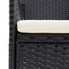 vidaXL Ensemble &agrave; manger de jardin avec coussins 5 pcs Noir