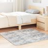 vidaXL Tapis shaggy &agrave; poils longs NAVARRA gris argent&eacute; 120x120 cm