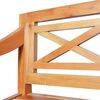 vidaXL Banc Batavia 123 cm Bois d'acajou massif Marron clair