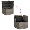 vidaXL Salon de jardin avec coussins 12 pcs gris r&eacute;sine tress&eacute;e
