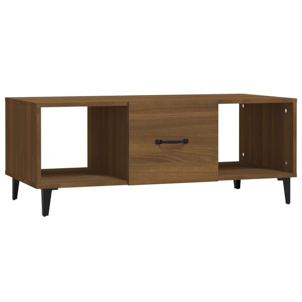 vidaXL Table basse Ch&ecirc;ne marron 102x50x40 cm Bois d'ing&eacute;nierie