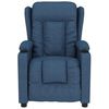 vidaXL Fauteuil &eacute;lectrique de massage Bleu Tissu
