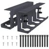vidaXL Plateau de gestion de c&acirc;bles sous le bureau 2 pc Anthracite