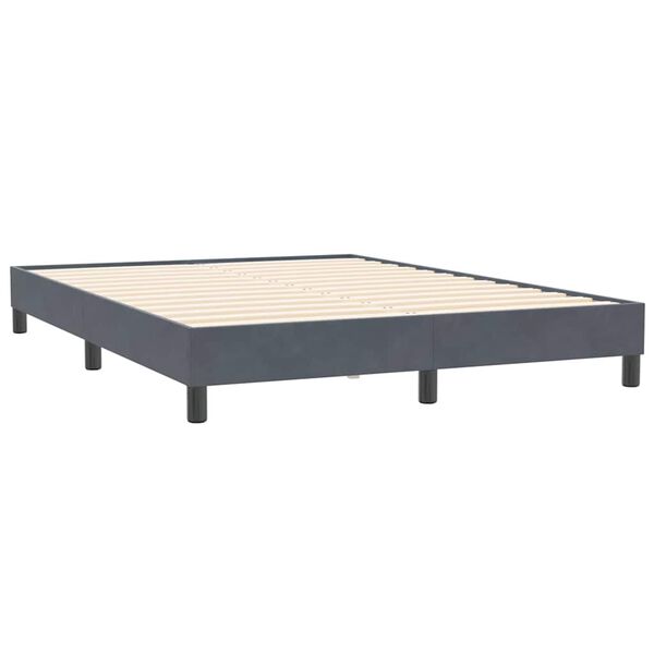 vidaXL Cadre de lit sans matelas gris foncé 160x210 cm velours