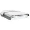 vidaXL Cadre de lit sans matelas blanc 140x200 cm bois d'ing&eacute;nierie