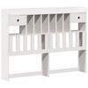 vidaXL Lit biblioth&egrave;que sans matelas blanc 135x190 cm bois pin massif