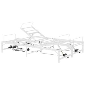 vidaXL Cadre de Lit &Eacute;lectrique R&eacute;glable Blanc 120 x 190 cm Acier