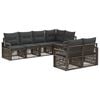 vidaXL Ensemble de canap&eacute; de jardin 7 pc 7-Nombre de places Gris