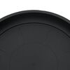 vidaXL Plateau &agrave; fleurs rond 6 pcs Noir &Oslash; 17,5 x 2 cm Plastique
