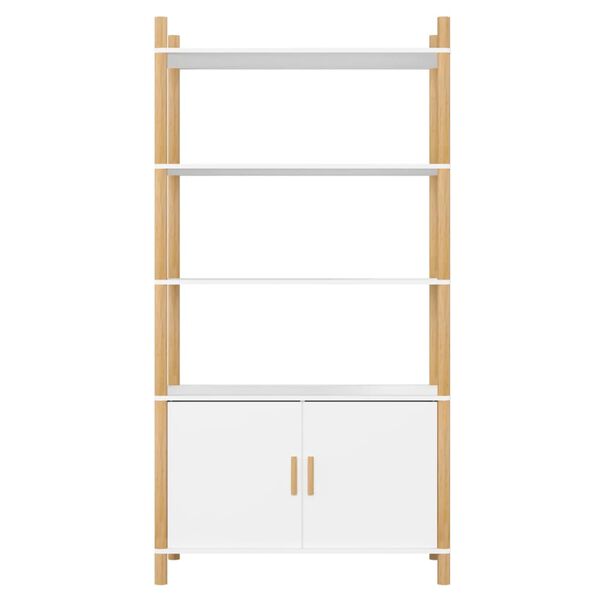 vidaXL Buffet haut Blanc 80x40x153 cm Bois d'ing&eacute;nierie