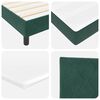 vidaXL Lit &agrave; ressorts avec matelas Vert fonc&eacute; 200 x 160 cm Velours