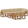 vidaXL Ensemble de canap&eacute;s d'ext&eacute;rieur 9 pcs Naturel et Beige