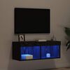 vidaXL Ensemble meuble TV Ch&ecirc;ne noir 80 x 30 x 30 cm Bois d'ing&eacute;nierie