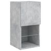 vidaXL Meubles TV avec lumi&egrave;res LED 2 pcs gris b&eacute;ton 30,5x30x60 cm