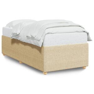 vidaXL Cadre de lit sans matelas cr&egrave;me 90x190 cm tissu