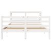 vidaXL Cadre de lit sans matelas blanc 160x200 cm bois de pin massif