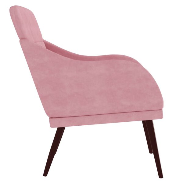 vidaXL Fauteuil Rose 63x76x80 cm Velours