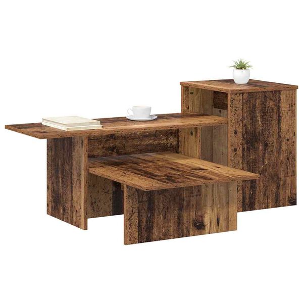 vidaXL Table console Bois ancien 91,5 x 35 x 38,5 cm Bois d'ing&eacute;nierie
