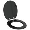 vidaXL Si&egrave;ge de toilette &agrave; fermeture douce Noir 44 x 38 cm Panneau MDF