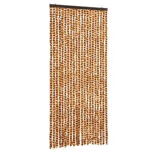 vidaXL Moustiquaire Ocre et blanc 90x220 cm Chenille