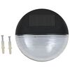 vidaXL Lampe solaire murale &agrave; LED d'ext&eacute;rieur 12 pcs Rond Noir
