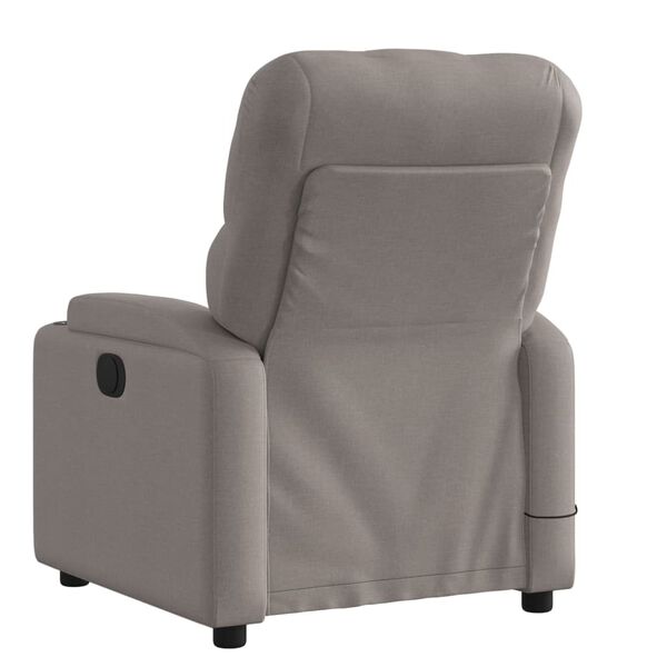 vidaXL Fauteuil de massage inclinable Taupe Tissu