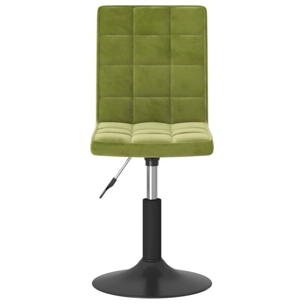 vidaXL Chaises pivotantes &agrave; manger lot de 2 vert clair velours