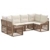 vidaXL Ensemble de canap&eacute; de jardin 6 pc 6-Nombre de places Beige
