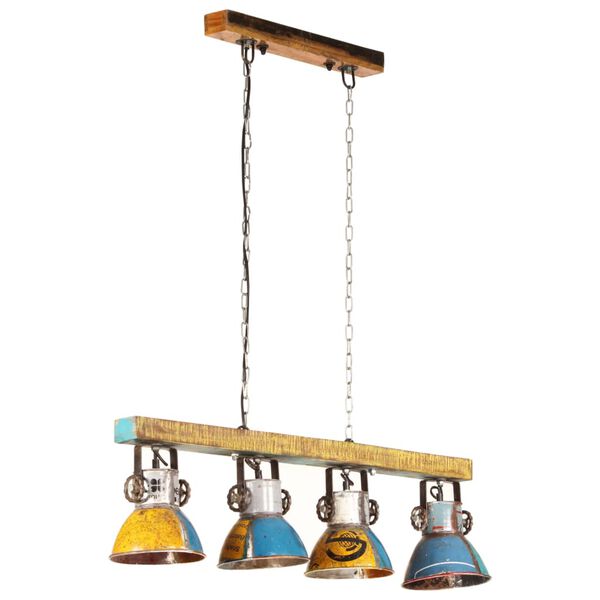 vidaXL Plafonnier industriel 25 W Multicolore 111 cm E27