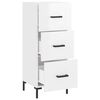 vidaXL Buffet Blanc brillant 34,5x34x90 cm Bois d'ing&eacute;nierie