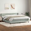 vidaXL Sommier &agrave; lattes de lit et matelas gris clair 180x210cm velours