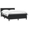 vidaXL Sommier &agrave; lattes de lit avec matelas noir 160x210 cm velours