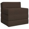 vidaXL Canap&eacute;-lit pliable Taupe 200 x 70 x 15 cm Tissu