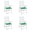 vidaXL Coussins de chaise jardin lot de 4 vert 50x50x4 cm tissu oxford