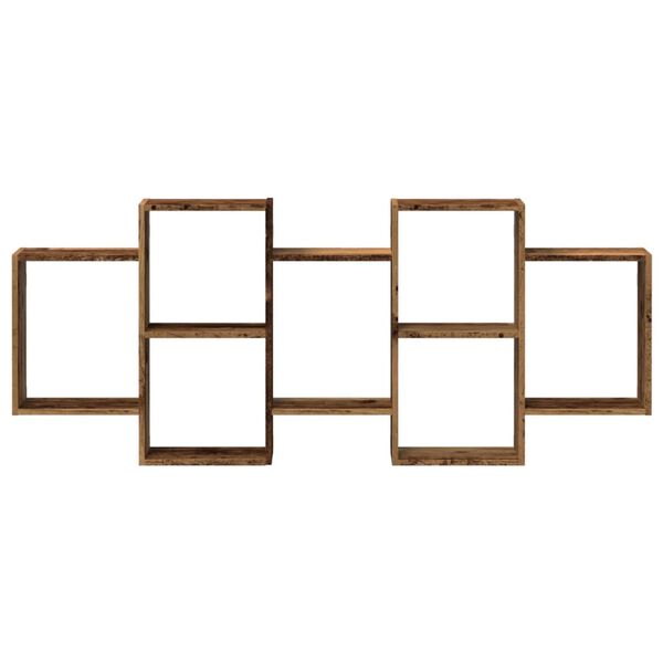 vidaXL &Eacute;tag&egrave;re murale vieux bois 159x18x65 cm bois d'ing&eacute;nierie
