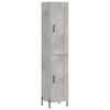 vidaXL Buffet haut Gris b&eacute;ton 34,5x34x180 cm Bois d'ing&eacute;nierie